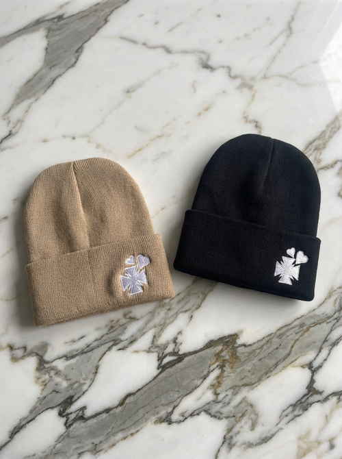 Beige Satin Lined Beanie