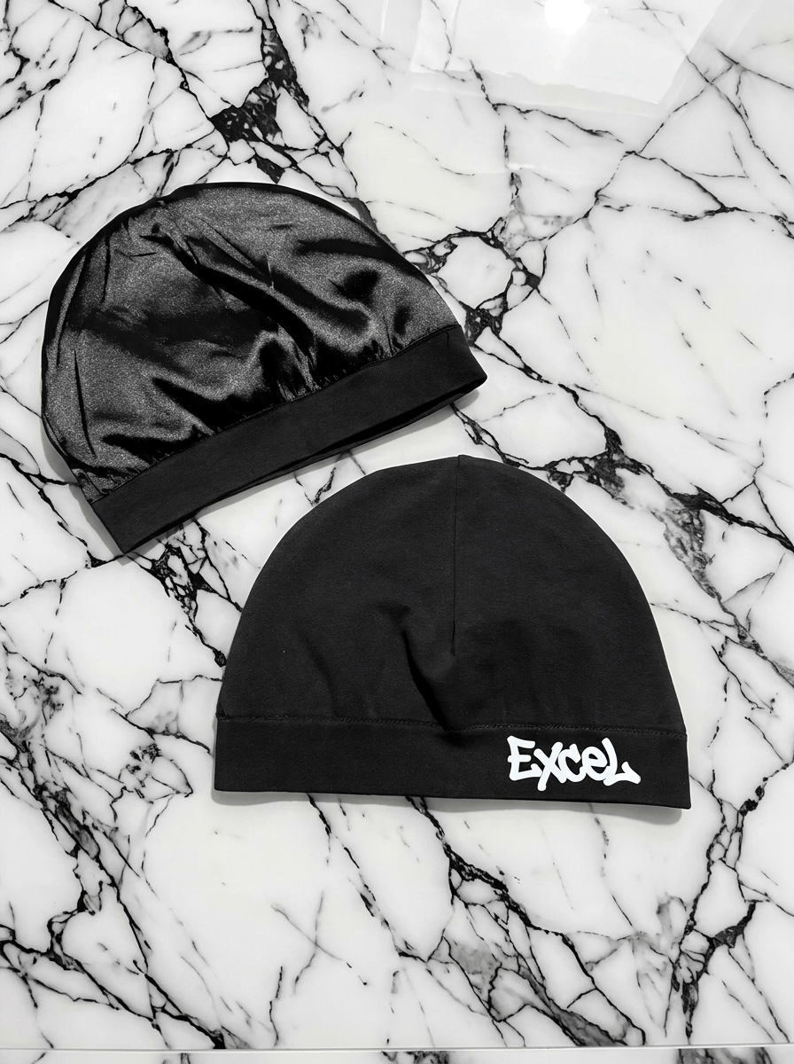 Satin Lined Skull Cap - Black