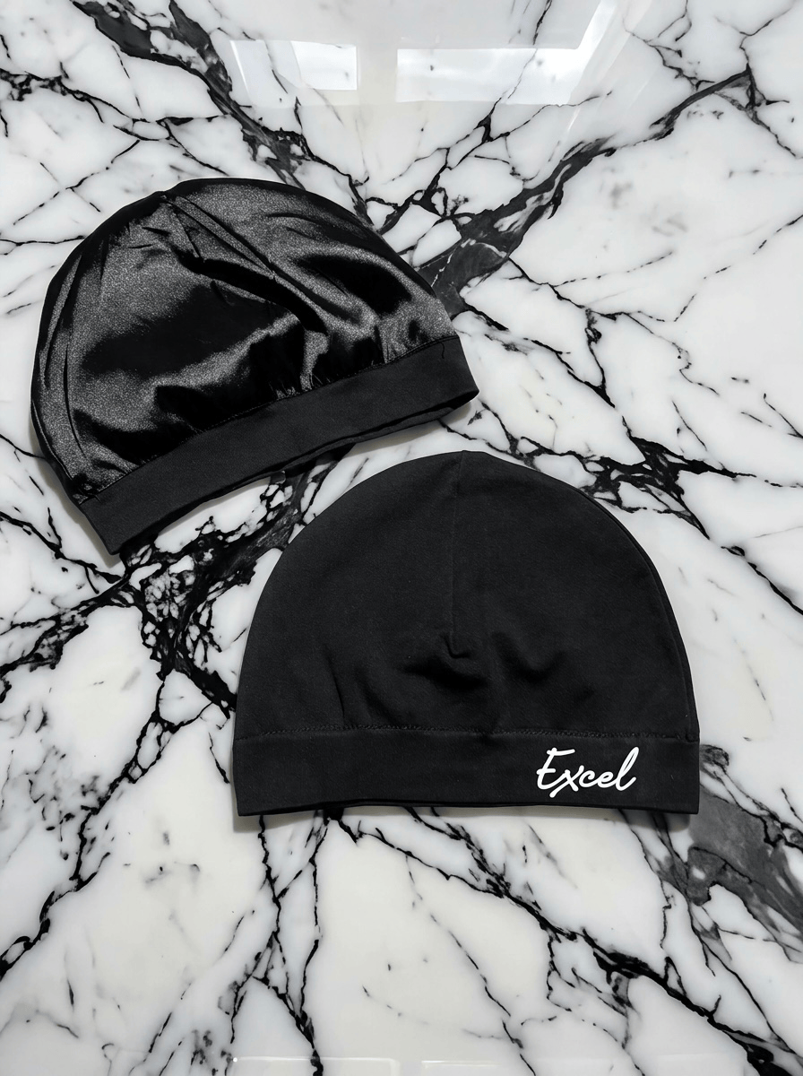 Satin Lined Skull Cap - Black